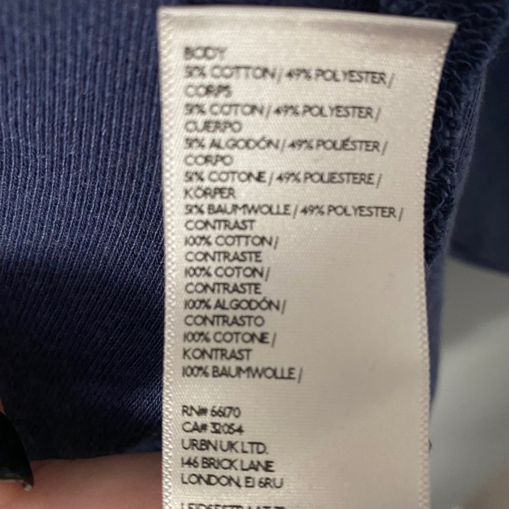 We The Free Blue Number 13 (T Swift) Camden Oversized Distressed Sweatshirt XS - Picture 7 of 7